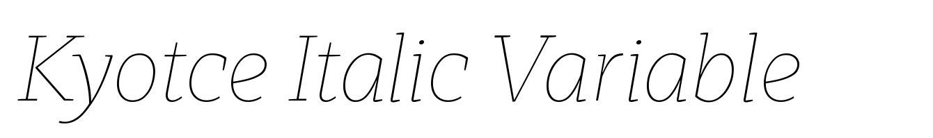 Kyotce Italic Variable